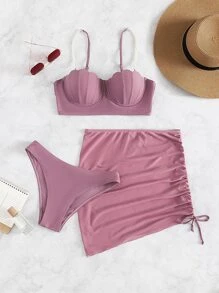 3 gói Trang trí ngọc trai giả nâng ngực Bikini & Váy đi biển - Bụi hồng - Xem 6