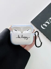 Slogan Graphic Clear Case tương thích với Airpods - Trong sáng - Xem 5