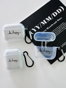 Slogan Graphic Clear Case tương thích với Airpods - Trong sáng - Xem 7