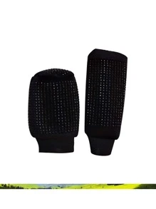 MEIKAXIU 2 piezas Funda de freno de mano y palanca de cambios con brillo de brillantes de peluche, accesorios interiores para automóvil, color negro - Negro - Ver 7