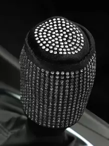 MEIKAXIU 2 cái/bộ bọc cần số phanh tay bằng kim cương giả lấp lánh, phụ kiện nội thất xe hơi, màu đen - Đen và trắng - Xem 6