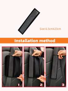 MEIKAXIU 1 pieza Decoración de acolchado para hombro del cinturón de  del coche con strass y peluche - Blanco y Negro - Ver 7