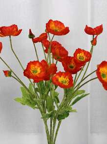 Hoa Giả Anh Túc Hoa Lụa Thân Dài Tân Gia Vườn Bàn Cưới Tự Làm Tiệc Cưới Cô Dâu Hoa Trang Trí - Nhiều màu - Xem 5