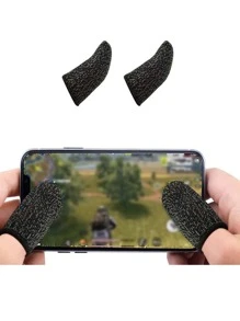 2pcs Anti-sweat Gaming Finger Sleeve - Black - View 3