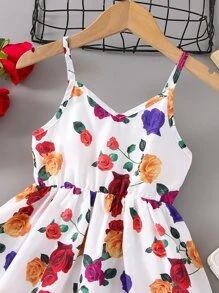 SHEIN Đầm bé gái Hoa Tất cả trên in Boho - Nhiều màu - Xem 4