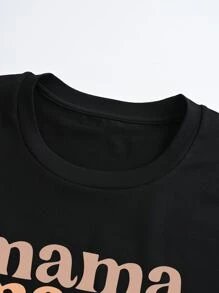 Calvaya Plus Letter Graphic Tee - Black - View 6