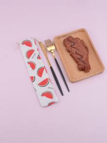 1pc Random Printed Tableware Storage Bag