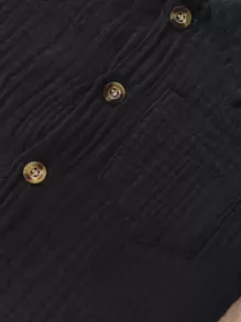 Baby Pocket Patched Top & Shorts - Black - View 5