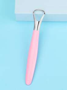 1 pieza Limpiador de lengua, rascador de lengua, decoración del hogar para sala de estar, dormitorio, baño, artículo de viaje, boda, fiesta, cumpleaños, regalos para hombres, mamá, papá, amigos, Año Nuevo, accesorios, regalo divertido - Rosa - Ver 1