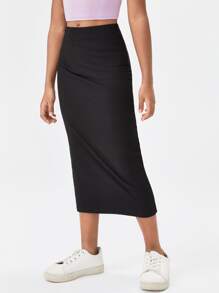 Tween 女童修身优雅条纹针织裙