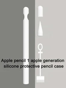 4 piezas Funda unicolor compatible con 1er Apple Pencil - Blanco - Ver 6