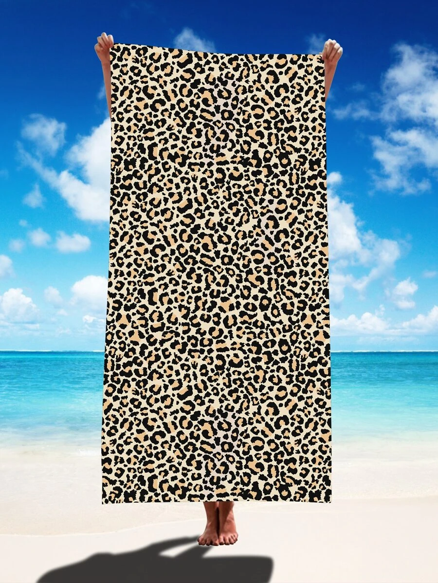 Leopard Print Beach Towel SHEIN USA