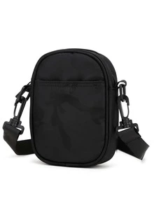 Hombres Bolso bandolera con estampado de camuflaje - Negro - Ver 2