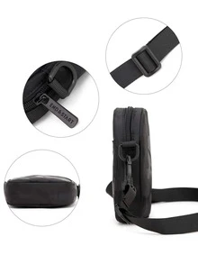 Hombres Bolso bandolera con estampado de camuflaje - Negro - Ver 6