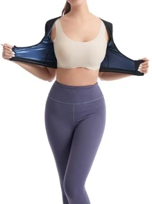 Sports Outdoor Adjustable Chest Support Shapewear Waist Trainer Corset - Black - View 3