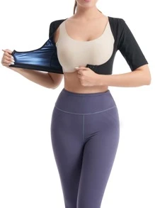 Sports Outdoor Adjustable Chest Support Shapewear Waist Trainer Corset - Black - View 2