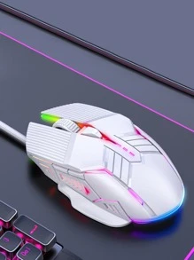 Luminous Wired Mouse, Computer Mouse - White - View 3