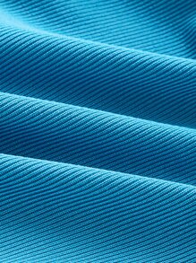 SHEIN ICON Cut Out O-ring Detail Tie Back Halter Top - Blue - View 4