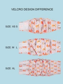 1 chiếc tã cho chó đực họa tiết khủng long, có thể tái sử dụng, tiện lợi. - Nhiều màu - Xem 5