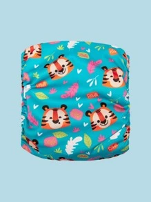 1pc Washable Male Dog Belly Band (Fashionable Pattern) - 3pcs/Pack - Washable Male Dog Belly Bands, Male Dog Diapers - Blue - View 3