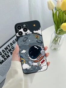 Cartoon Astronaut Print Space Phone Case Compatible With IPhone 11,IPhone 13,IPhone 14 Pro Max - Multicolor - View 1