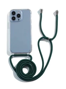 Funda de teléfono transparente con cordón - Verde Oscuro - Ver 1