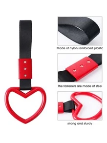 1 pieza con corazón de coche asa con tira - Rojo - Ver 4
