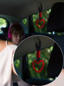 1 pieza con corazón de coche asa con tira - Rojo - Ver 5