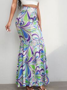 SHEIN SXY Váy nữ Tất cả trên in Boho - Nhiều màu - Xem 5