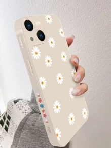 Daisy Painted Phone Case Compatible With IPhone 11,IPhone 13,IPhone 14 Pro Max - Beige - View 1
