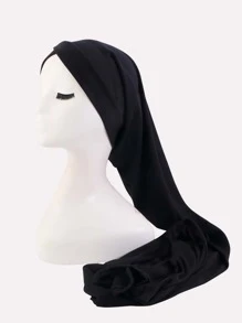 Solid Head Wrap - Black - View 2