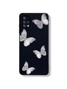 Funda de teléfono con estampado de mariposa - Negro - Ver 1