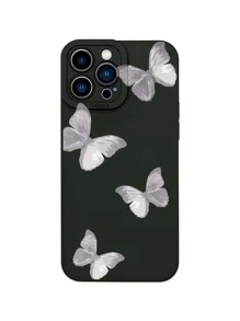 Funda de teléfono con estampado de mariposa - Negro - Ver 5