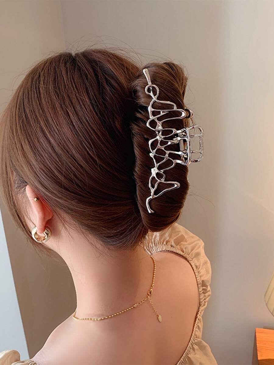 Minimalist Hair Claw - Silver - View 1