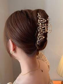 Hollow Out Hair Claw - Gold - View 1