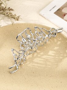 Minimalist Hair Claw - Silver - View 2