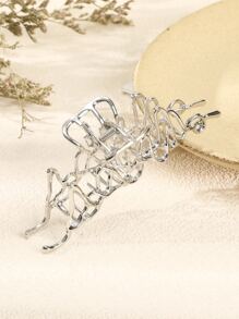 Minimalist Hair Claw - Silver - View 4