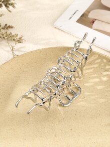 Minimalist Hair Claw - Silver - View 7
