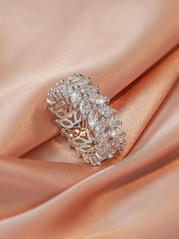 خاتم زخرفة مكعب زركونيا