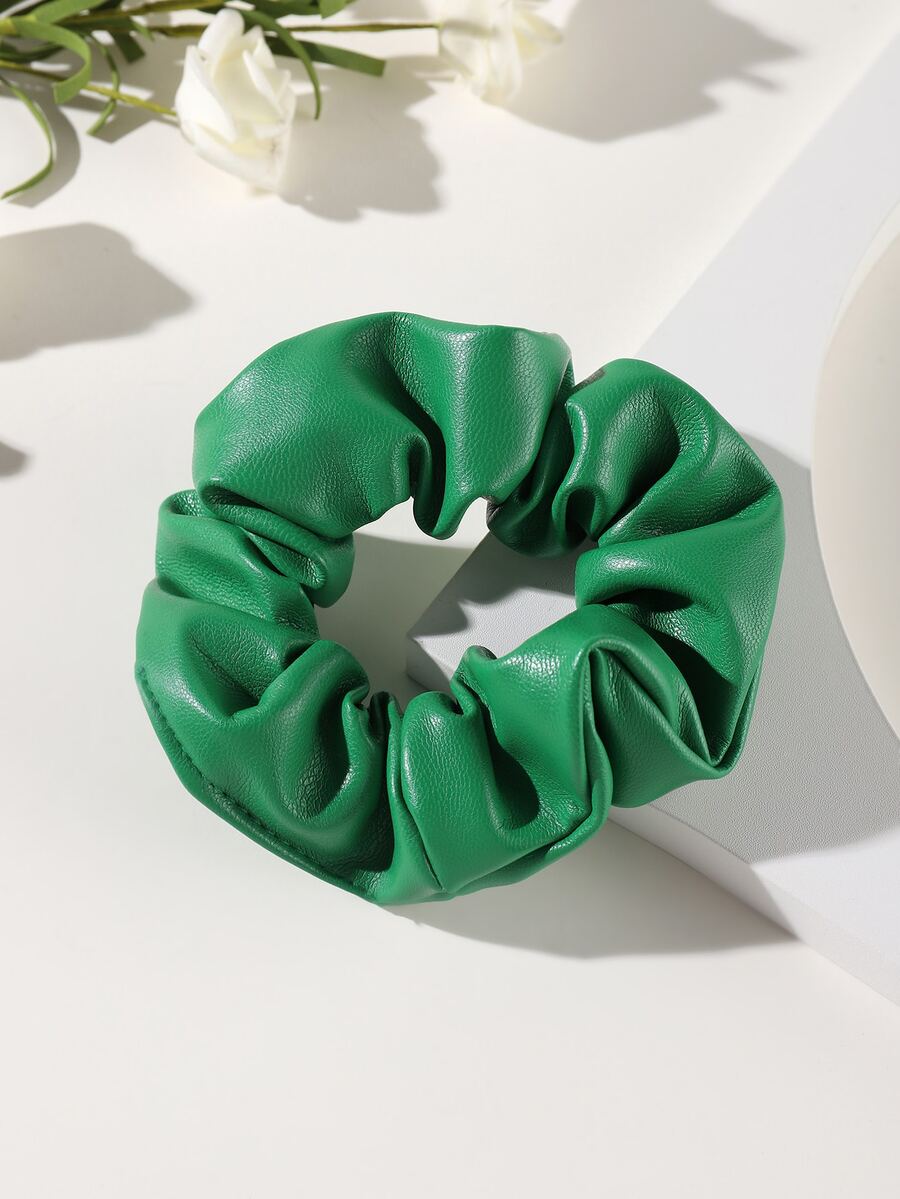 Solid PU Polyurethane Hair Tie - Green - View 1