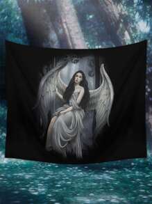 ROMWE Goth Figure Graphic Tapestry - Multicolor - View 1
