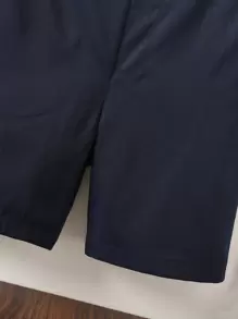 SHEIN Shorts Solides Pour Garçon Au Milieu De L'adolescence Avec Poches En Biais