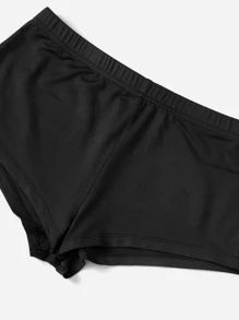 SHEIN ICON Rhinestone Butterfly Pattern Biker Y2k Shorts - Black - View 3