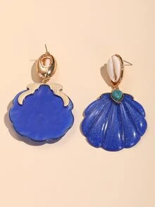 貝殼耳墜 - 彩色 - 查看 2