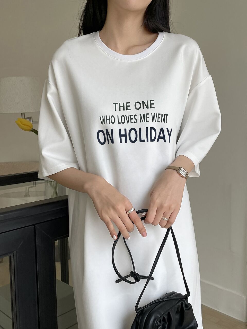 Slogan Drop Shoulder Tee Dress