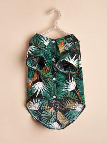 Palm Leaf Print Pet Shirt