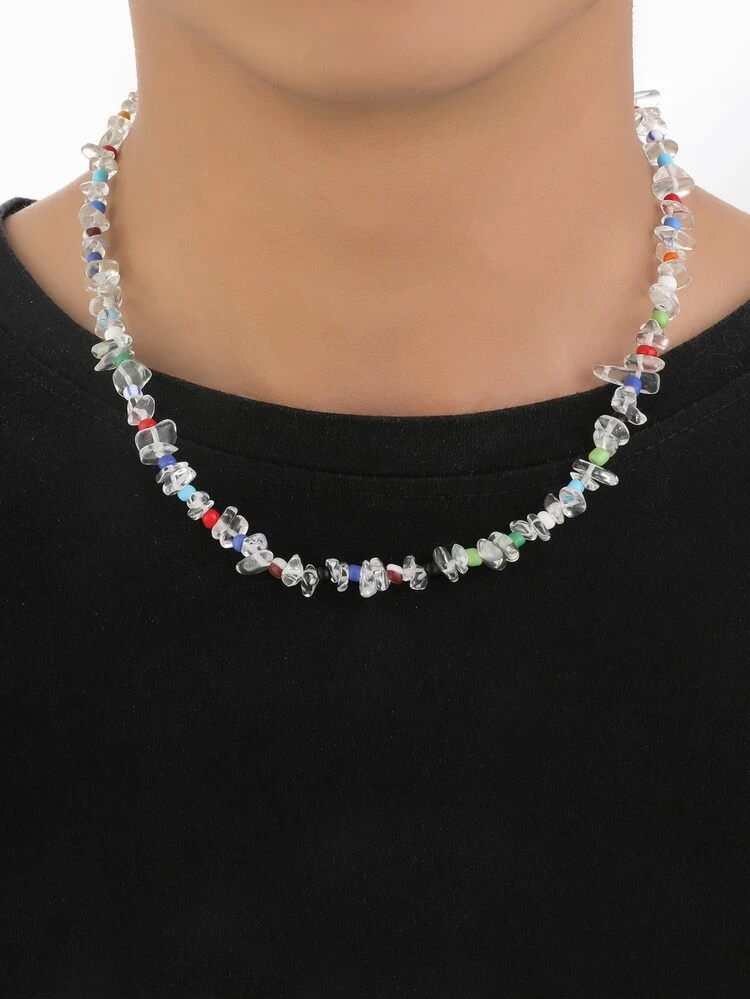 uomo Collane perline di pietra - Multicolore - Visualizzare 1