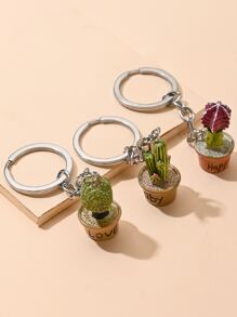 3 piezas Llavero con diseño de cactus - Multicolor - Ver 2