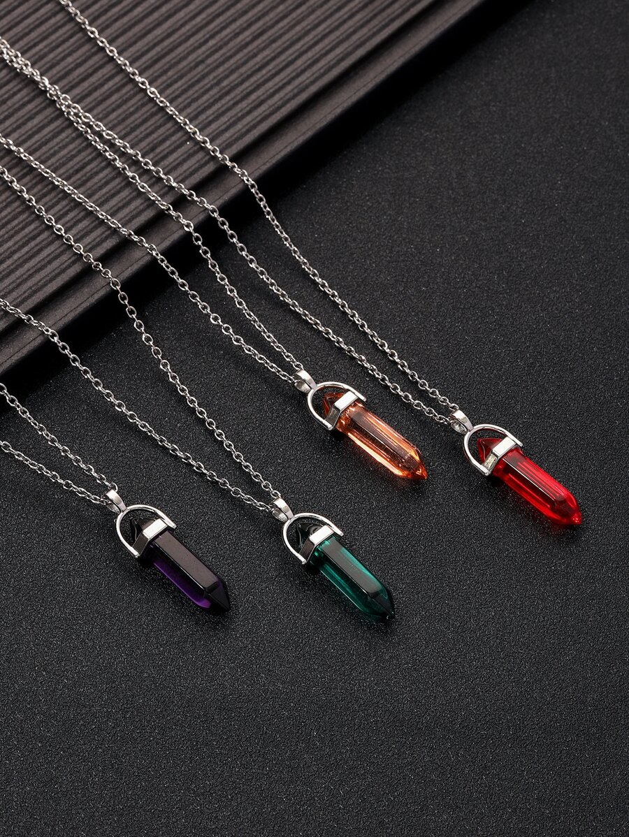 4 chiếc vòng cổ Geo Charm thời trang và phổ biến dành cho nam làm quà tặng trang sức và cho vẻ ngoài sành điệu - Nhiều màu - Xem 1