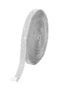 1 cuộn 1,3 cm * 92 cm rhinestone trang trí dải trang trí xe - Bạc - Xem 1